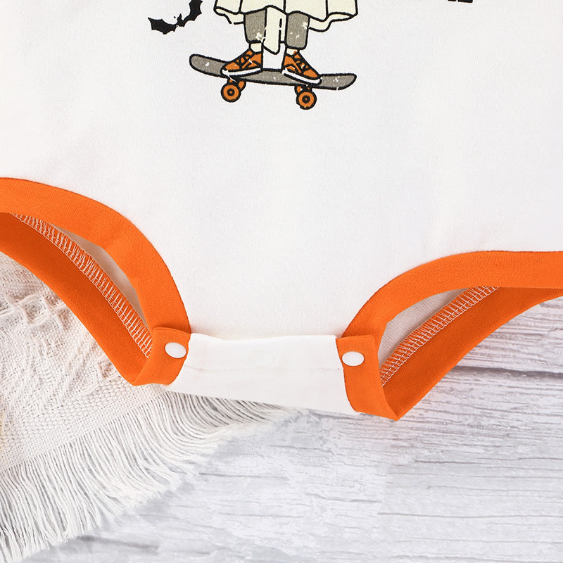 Infant Toddler Long Sleeve Round Neck Jumpsuit Triangle Ha Halloween