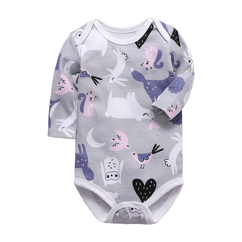 Cozy and Cute: One-Piece Cotton Baby Long-Sleeved Triangle Romper