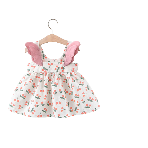 Sleeveless Little Cherry Girls Vest Dress