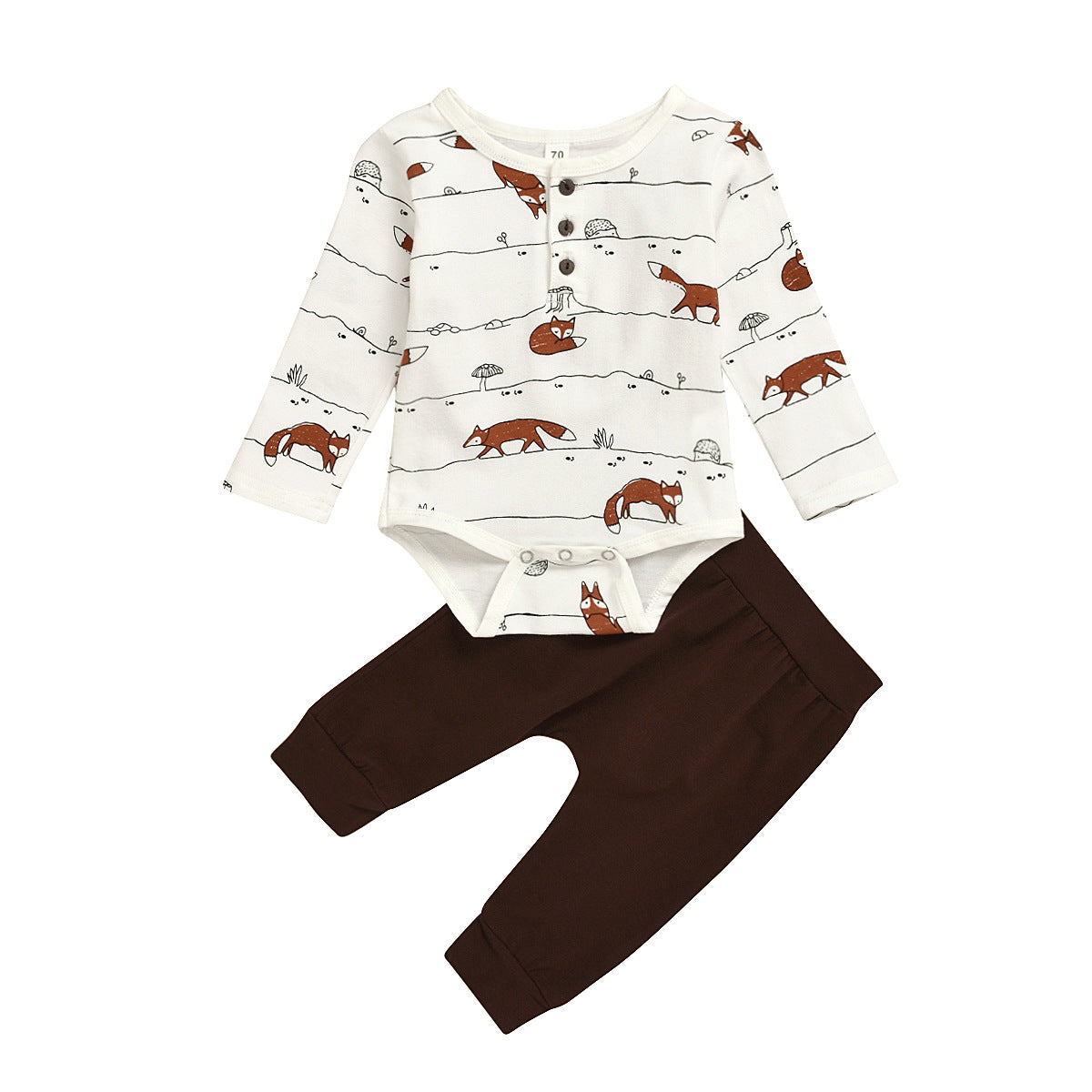 Cute Cartoon Two-Piece Baby Romper Suit for Boys and Girls