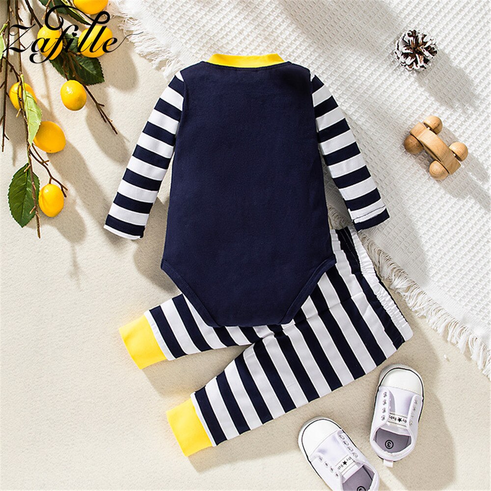 Cute Striped Giraffe Infant Baby Clothes Set for Autumn