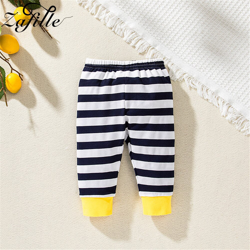 Cute Striped Giraffe Infant Baby Clothes Set for Autumn