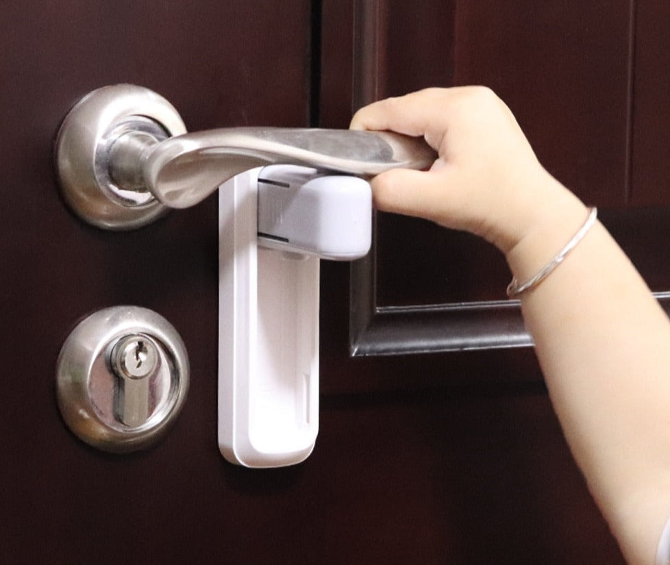 Door Lever Lock,Baby Proofing Door handle Lock - BabbeZz