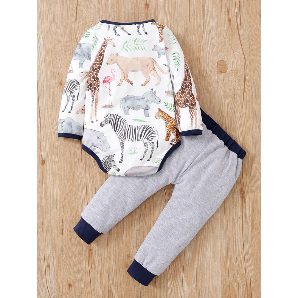 Adorable Autumn Animal Clothes Set for Baby Boys