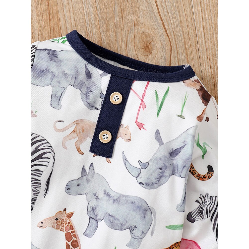 Adorable Autumn Animal Clothes Set for Baby Boys
