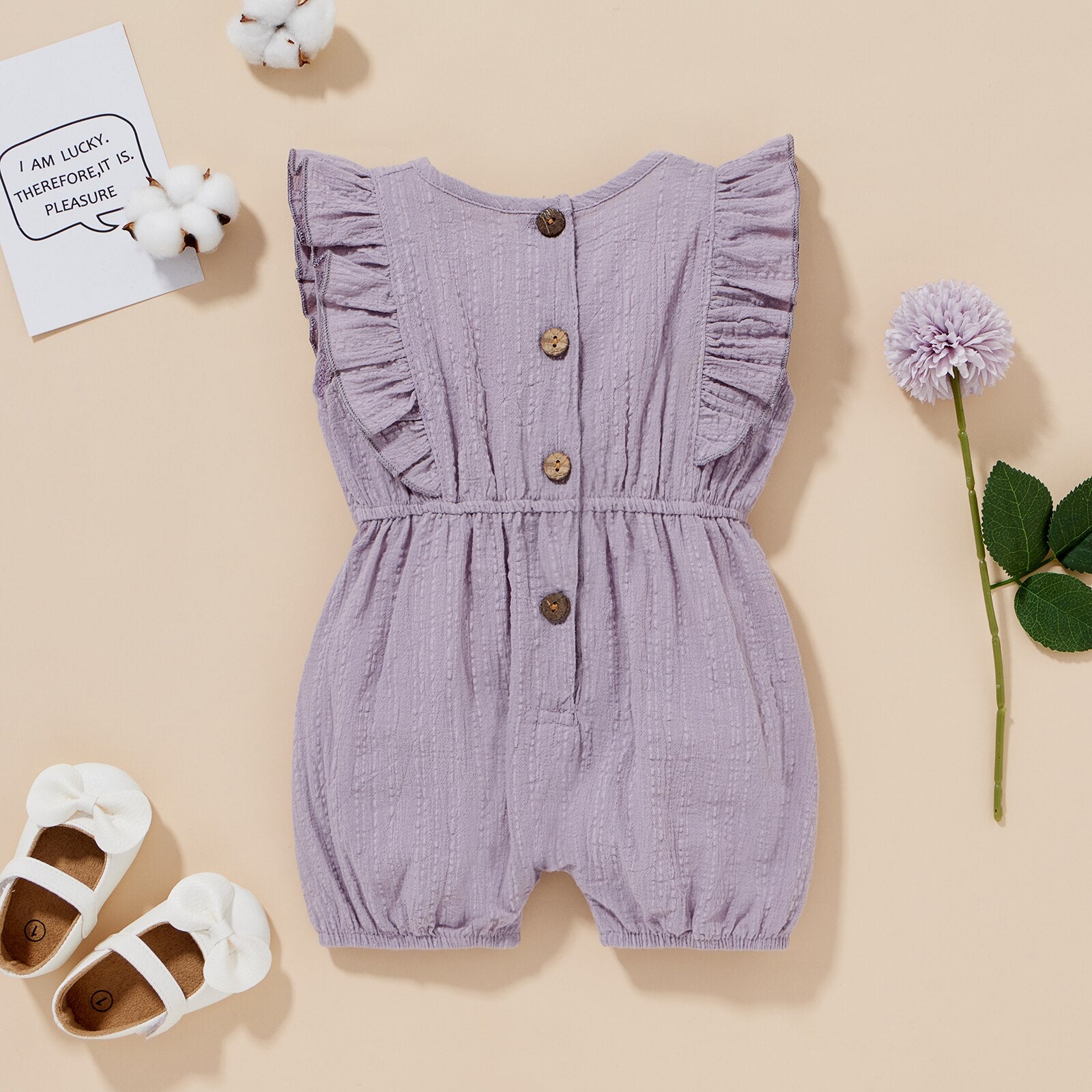 Summer Baby Ruffled Rompers for Girls