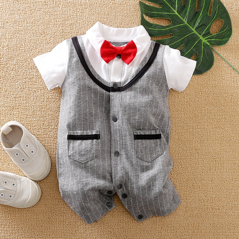 Adorable Gentleman Baby Boy Rompers for Your Little Man