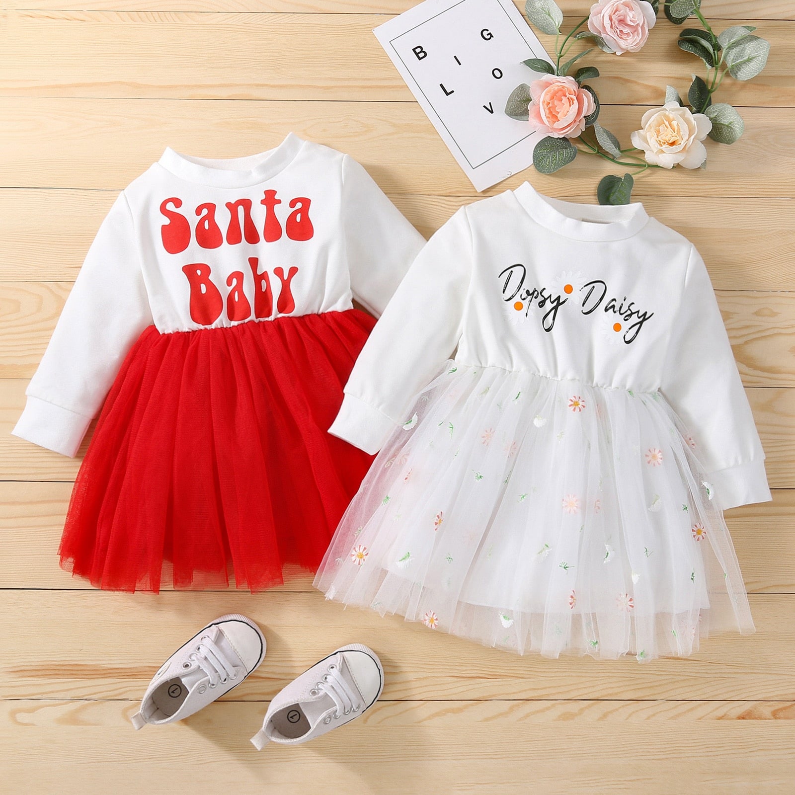 Adorable Infant Baby Girl Sweet Dress for Autumn