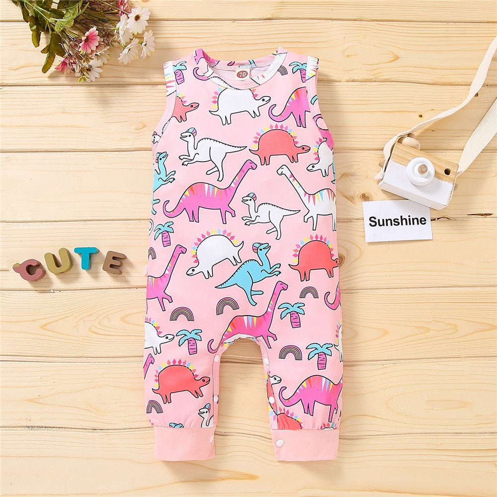 Sweet Butterfly Baby Girls Romper | Floral Print Ruffles Jumpsuit for Newborns | Summer Sleepwear for Kids & Babies