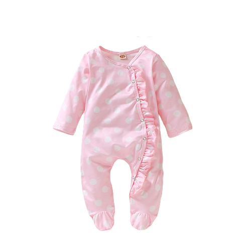 Adorable Girls' Floral Rompers with Ruffles for Winter