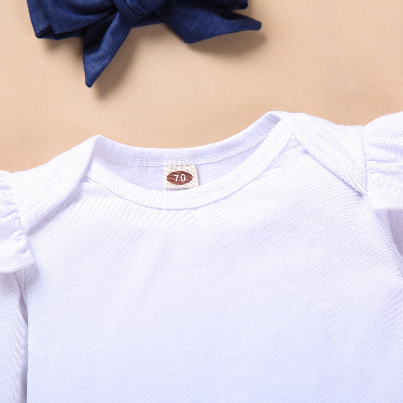 Adorable 3Pcs Infant Baby Girls Clothes Sets - Long Sleeve Bodysuit+Skirts+Headband