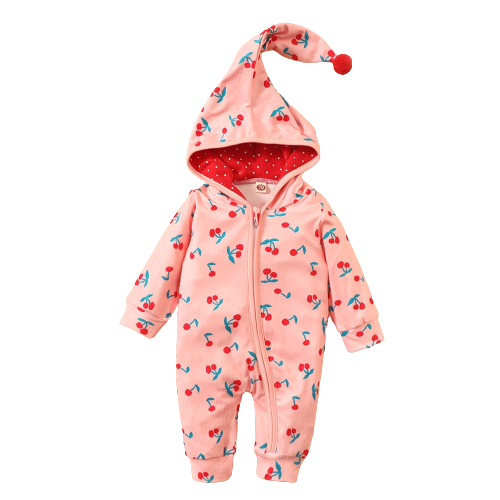 Heart Hooded Winter Jumpsuit for Toddler Boys and Girls