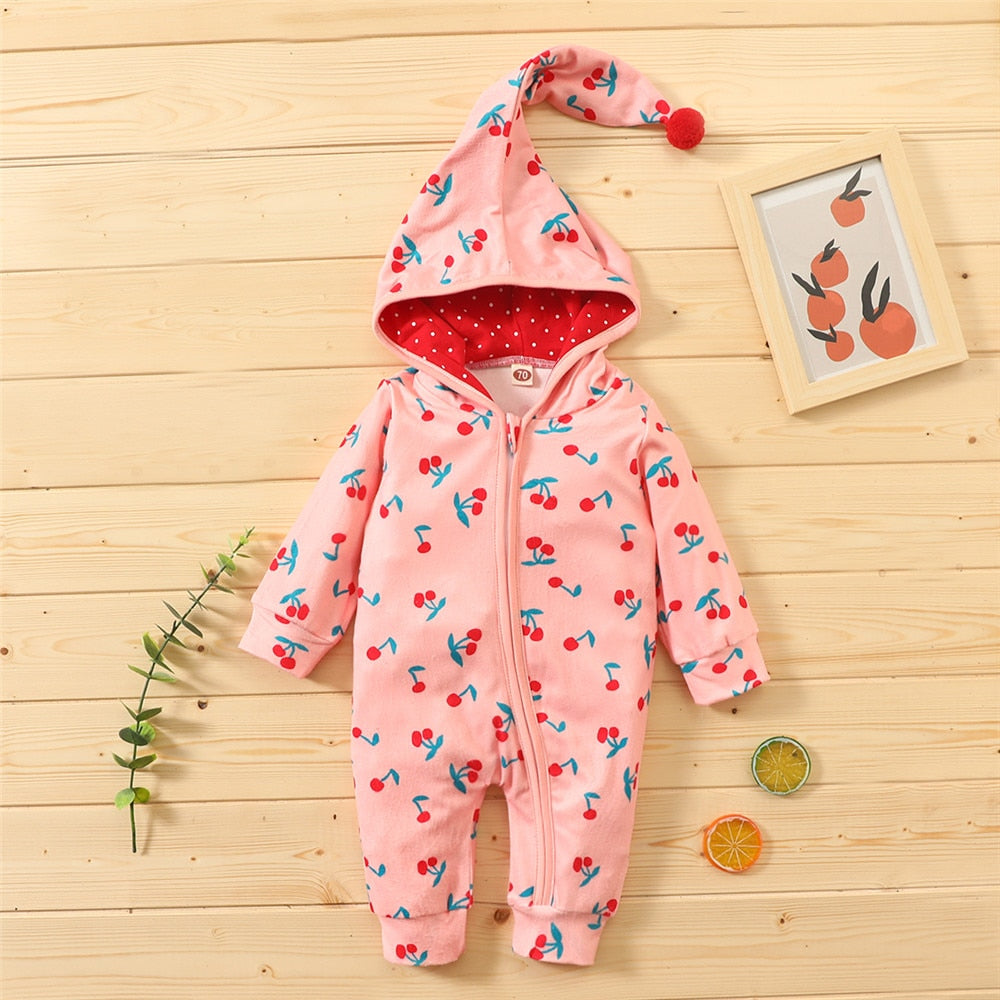 Heart Hooded Winter Jumpsuit for Toddler Boys and Girls