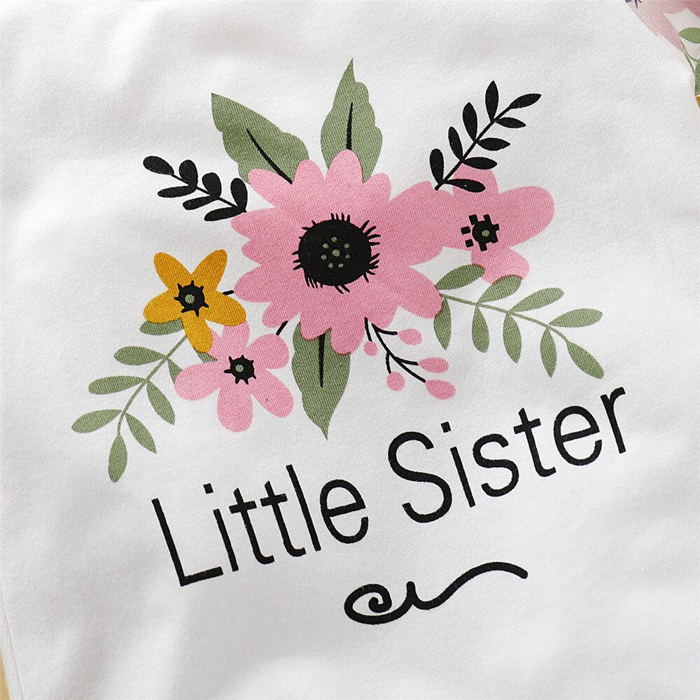 Floral Ruffle Baby Rompers for Girls