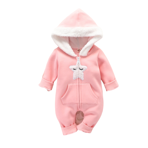 Cozy Heart Hooded Toddler Jumpsuit for Boys and Girls