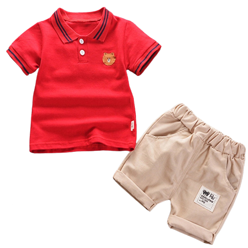 Trendy Baby Clothes for Summer: Boys Clothing Sets with Lapel T-Shirts and Shorts