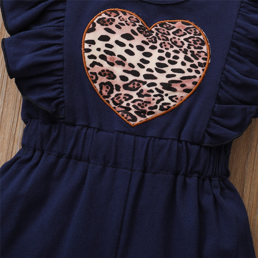 Adorable Summer Baby Girl Clothes: Ruffles, Hearts, and Leopard Print Jumpsuit for Your Little Princess