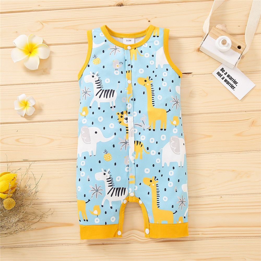 Sweet Butterfly Baby Girls h| Floral Print Ruffles Jumpsuit for Newborns | Summer Sleepwear for Kids & Babies