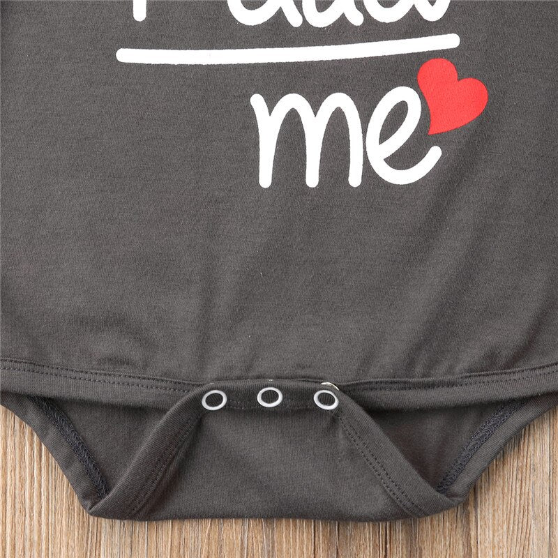 Adorable Newborn Baby Boy Girl Short Sleeve Letter Romper Jumpsuit Outfit