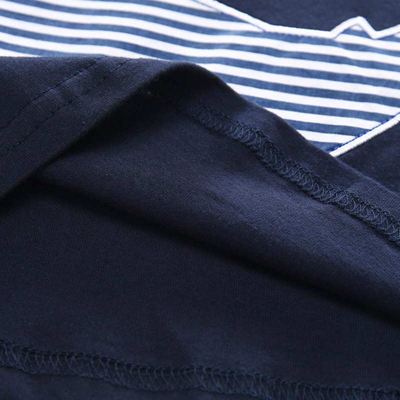 Cartoon Whale Fish Print T-Shirt and Striped Shorts Drawstring Handsome 2 Piece Kids Boy Casual Sets