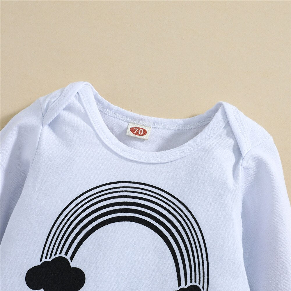 Newborn Rainbow Printed Clothes Set