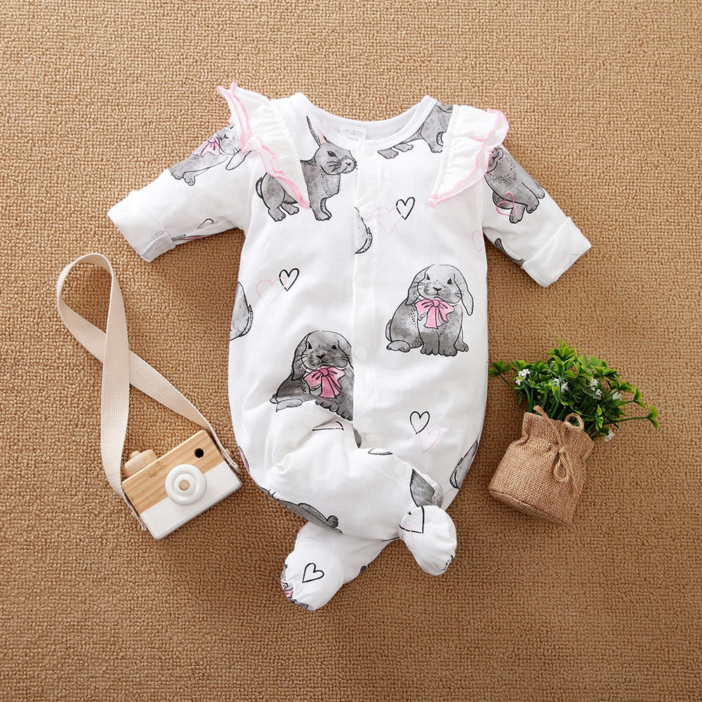 Cute and Comfy Hedgehog Rabbit Bodysuits for Your Little Girl