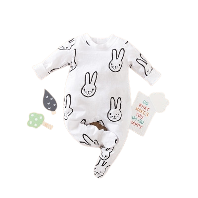 Cute Hedgehog and Rabbit Newborn Bodysuits for Girls