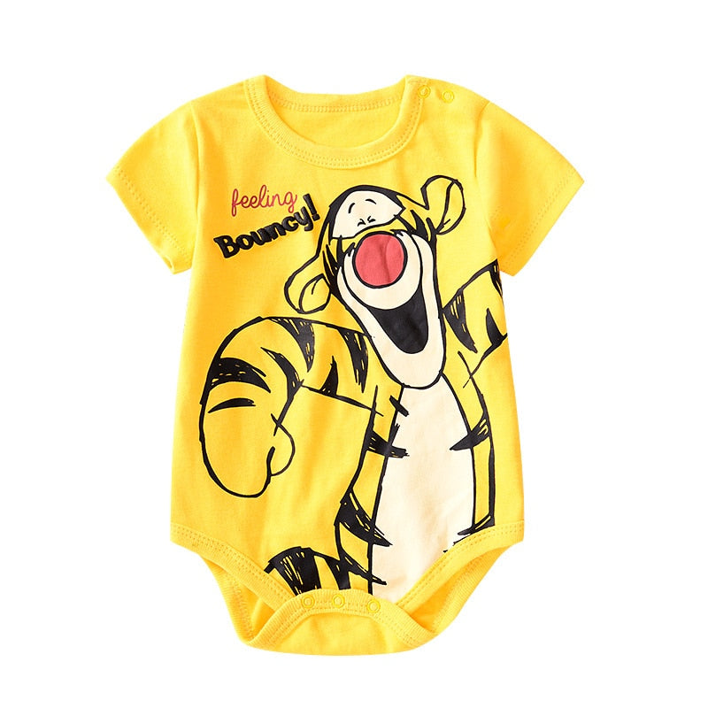 Summer Newborn Baby Rompers with Cartoon Print