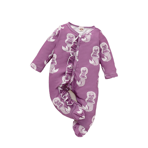 Girls Baby's Rompers with Floral Ruffles - Adorable Outfits for Little Ones