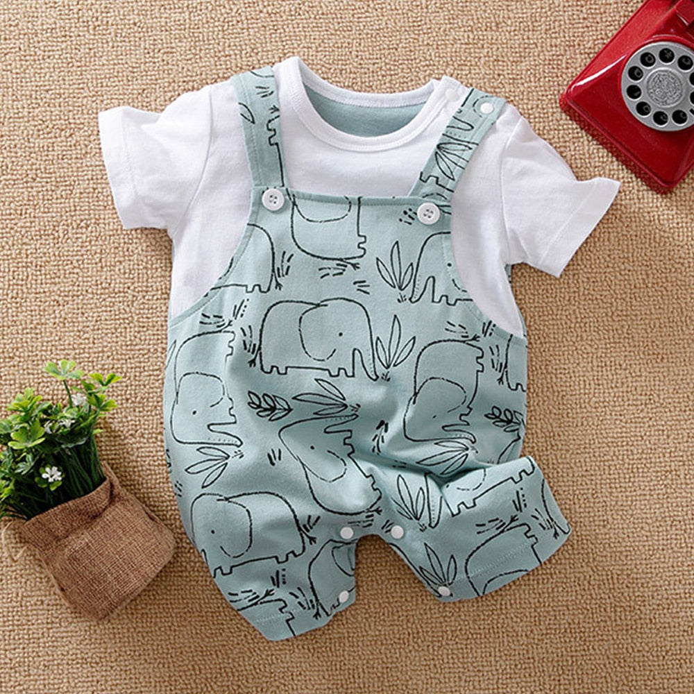 Adorable Dinosaur Baby Boy Rompers - Perfect for Summer Sleepwear!