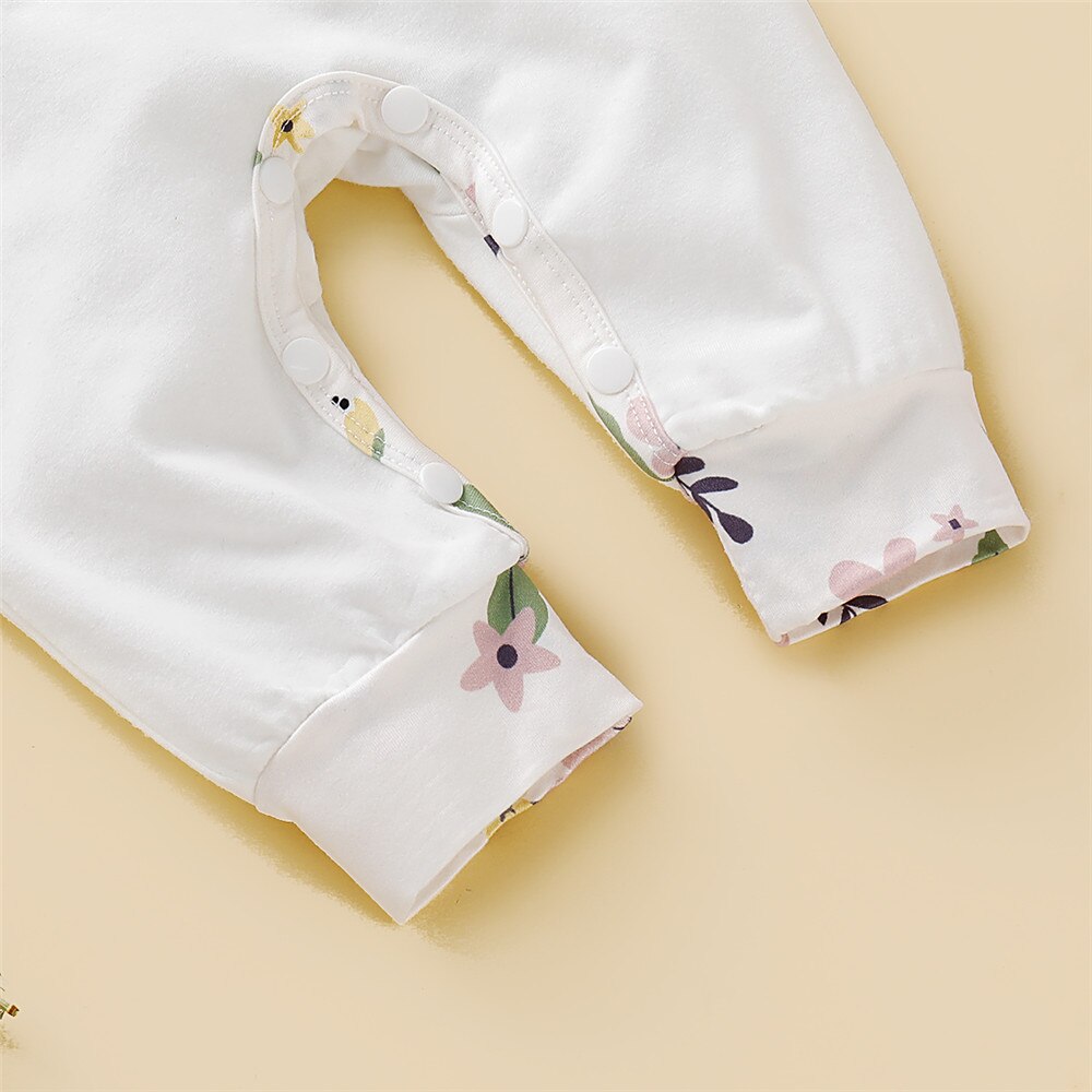 Floral Ruffle Baby Rompers for Girls