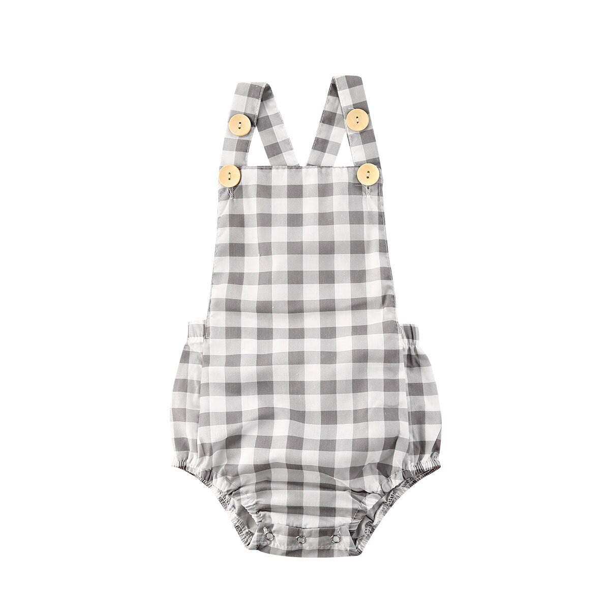 Adorable Summer Baby Clothing: Newborn Toddler Girl Boy Sleeveless Plaid Romper Jumpsuit Cotton Linen Outfits