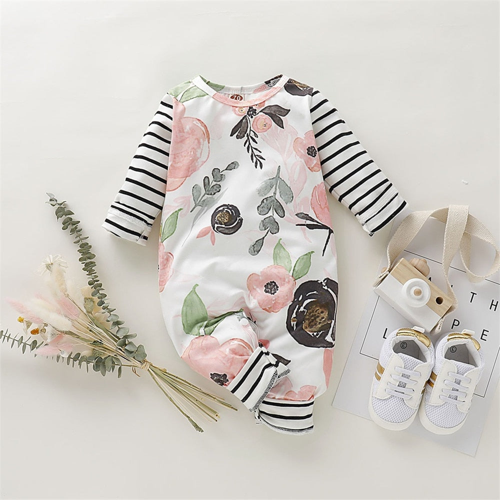 Floral Ruffles Baby Rompers for Girls: Stylish and Comfortable for Winter