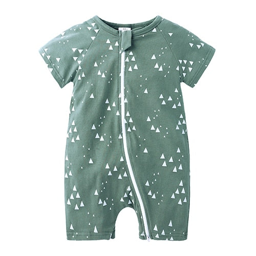 Newborn Unisex Short Sleeve Cotton Rompers