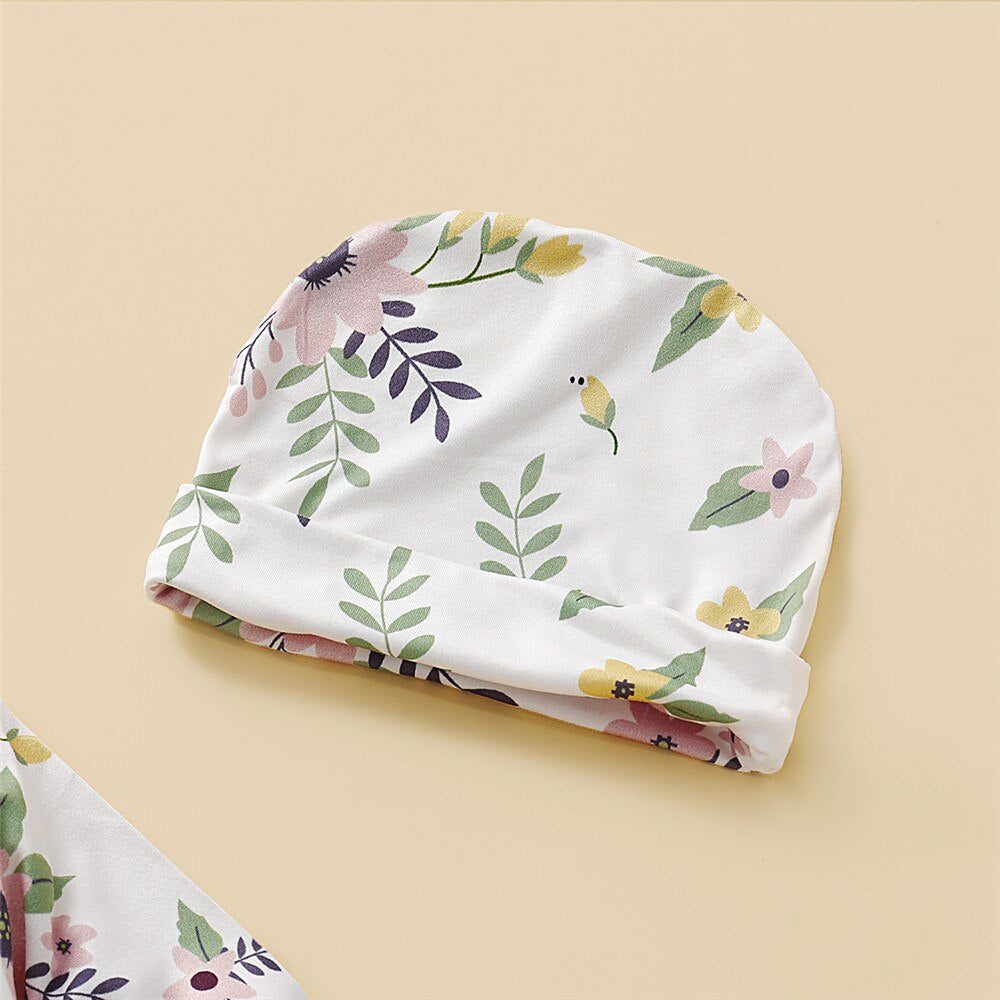 Floral Ruffle Baby Rompers for Girls