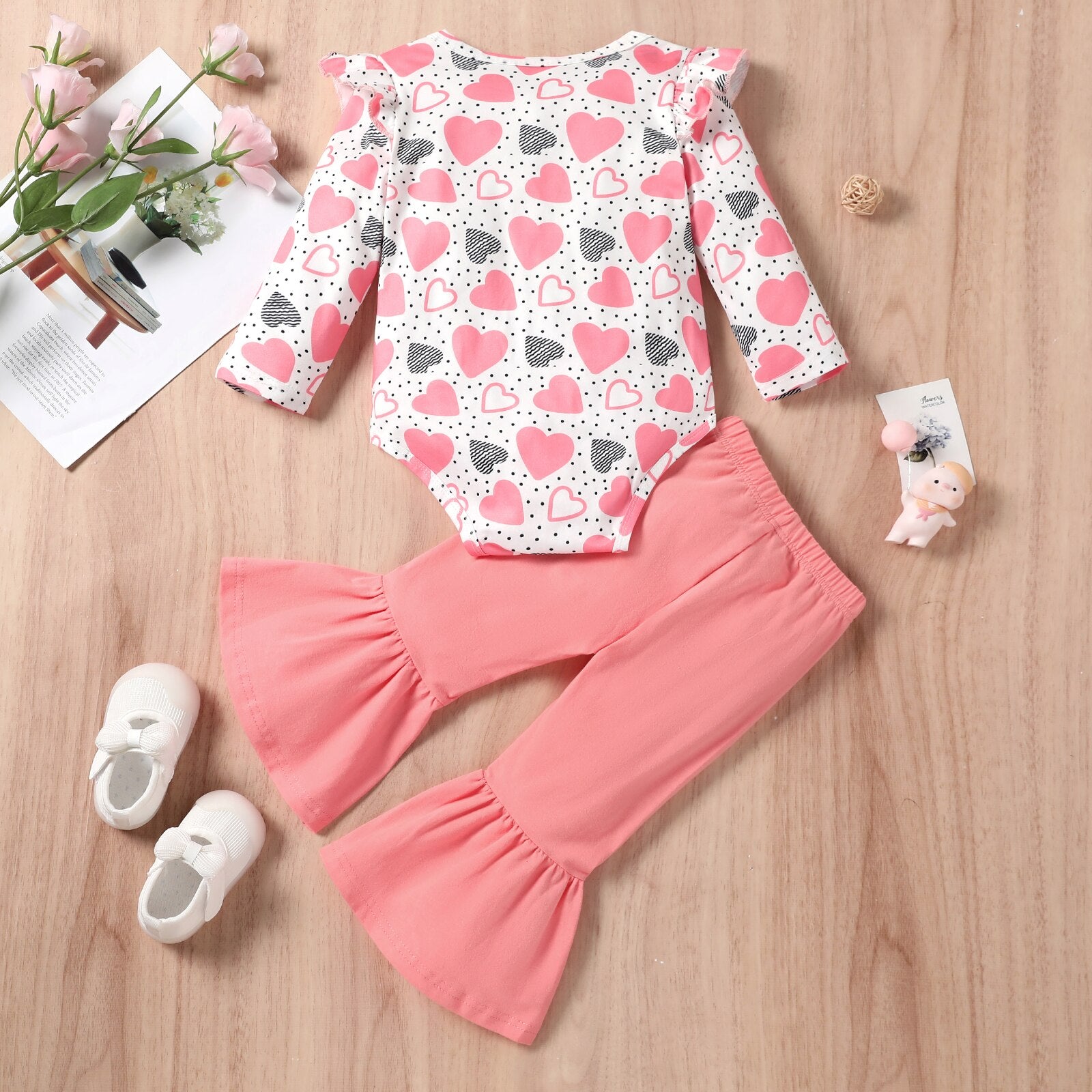 Newborn Infant Baby Girl Valentine's Day 3Pcs Set