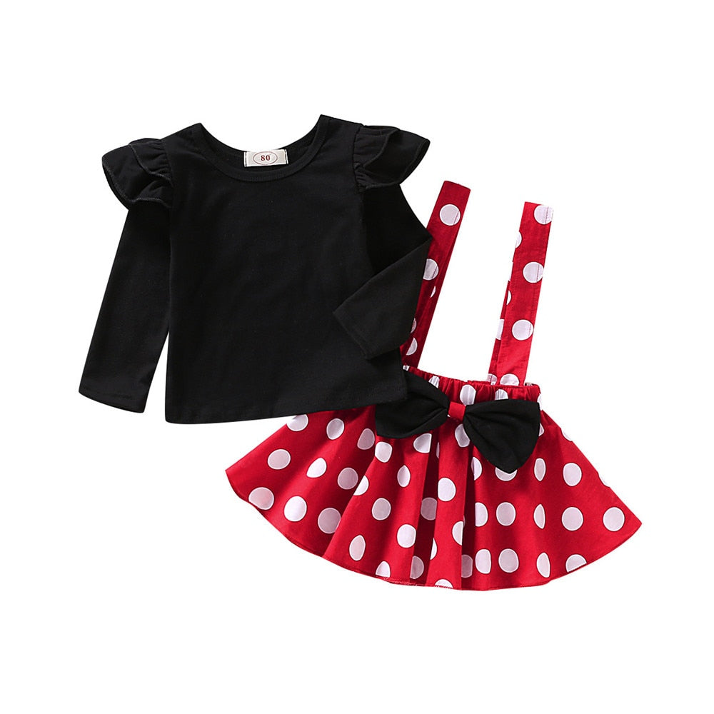 Cute Polka Dot Strap Dress Set for Baby Girls - Perfect for Weddings and Summer Days