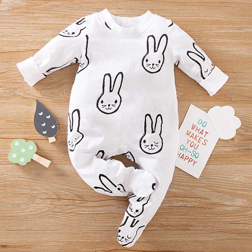 Cute Hedgehog and Rabbit Newborn Bodysuits for Girls