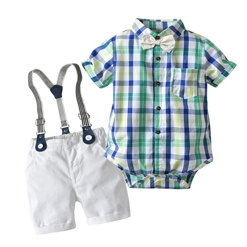 Dress Your Little Prince in Style with our Baby Boy Summer Gentleman Birthday Suit Set