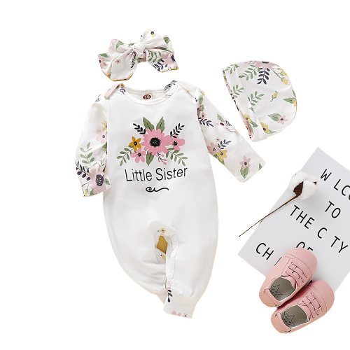 Floral Ruffle Baby Rompers for Girls
