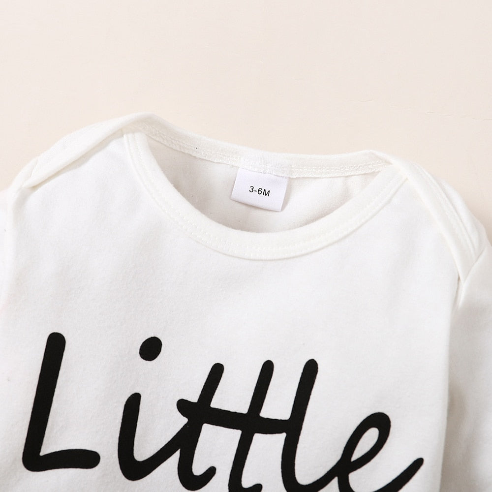 3-18M 3pcs Newborn Baby Boy Clothes Set - Long Sleeve Jumpsuit, Pants, and Romper