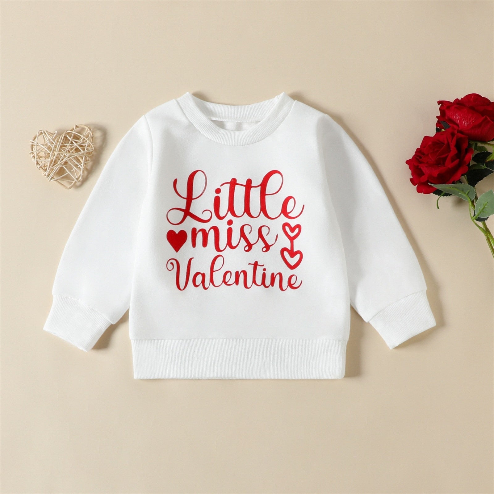 Adorable Valentine's Day Outfit for Little Girls: Love Letter Tops and Heart Flare Pants Set