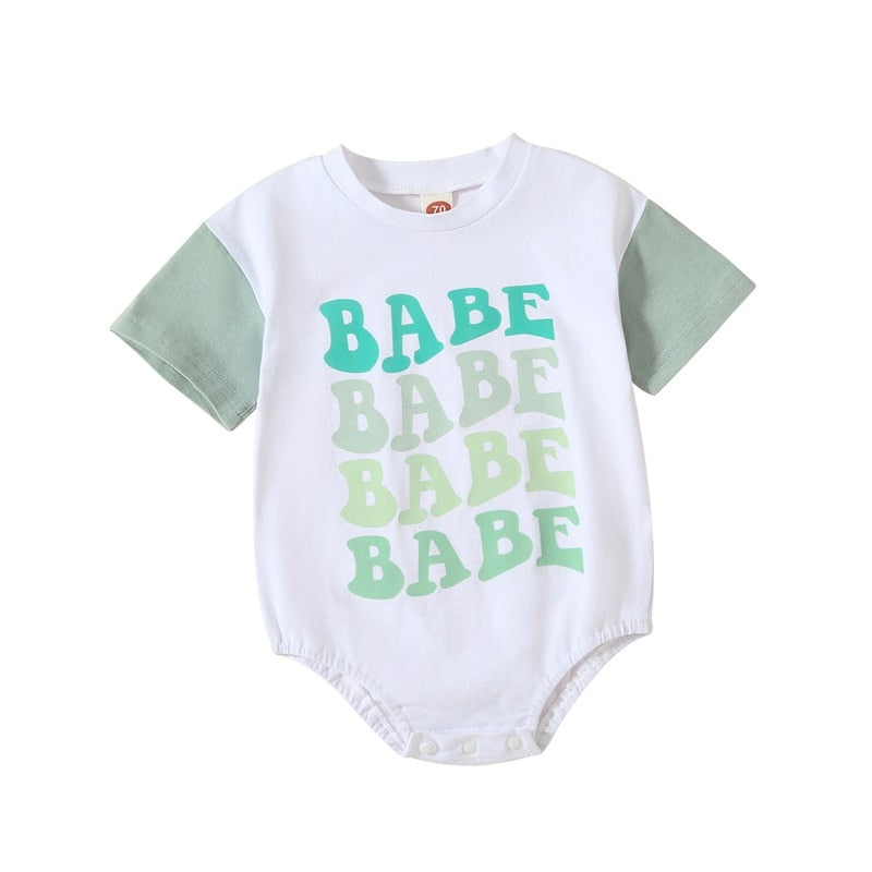 Casual Short Sleeve Bodysuit for Newborn Baby Girls and Boys