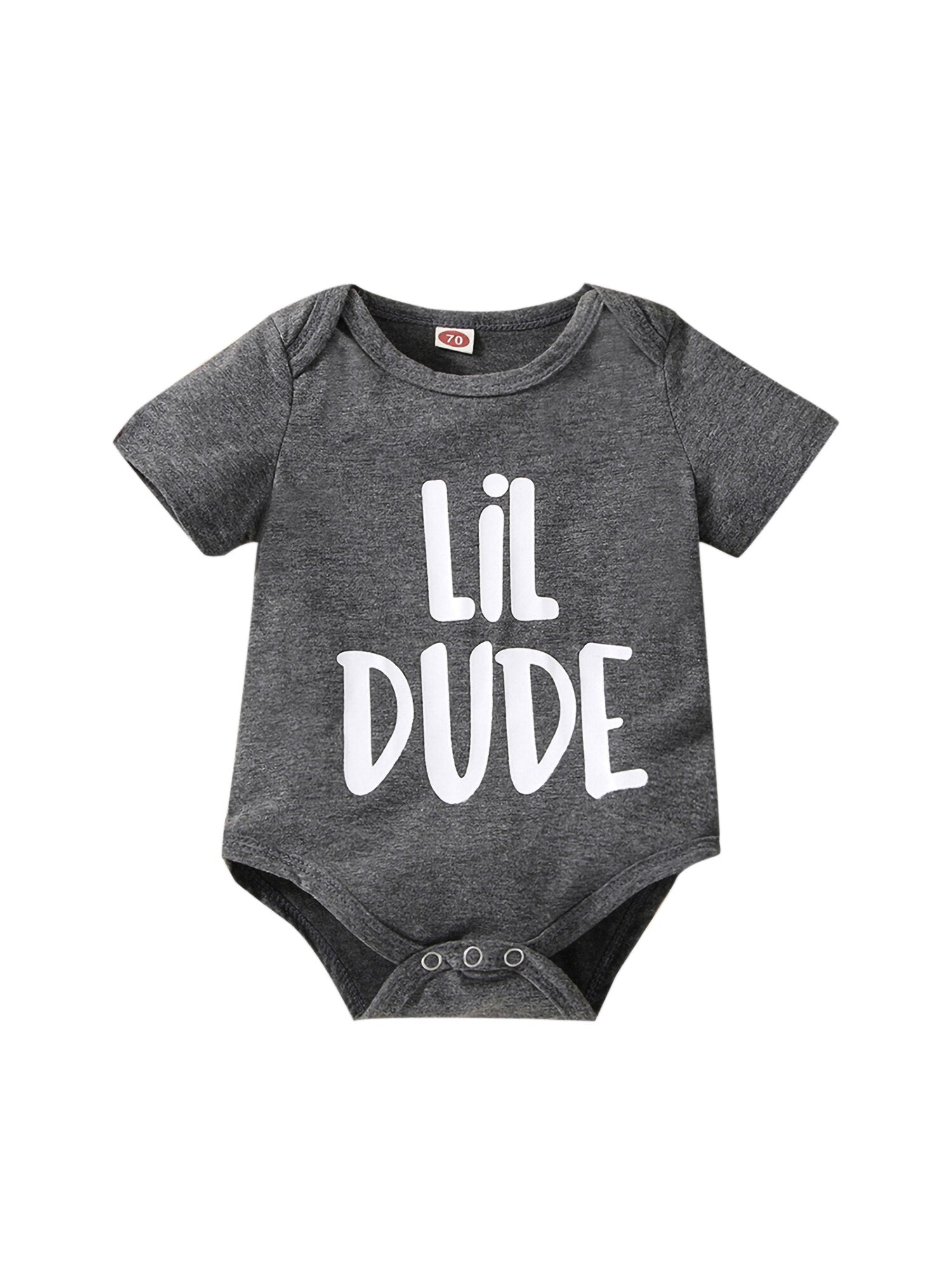 Baby Matching Romper and T-shirt Set with Letter Print