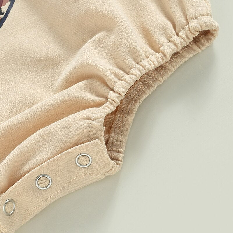 Fashionable Leopard Patchwork Sweatshirts Jumpsuits for Newborn Baby Girls