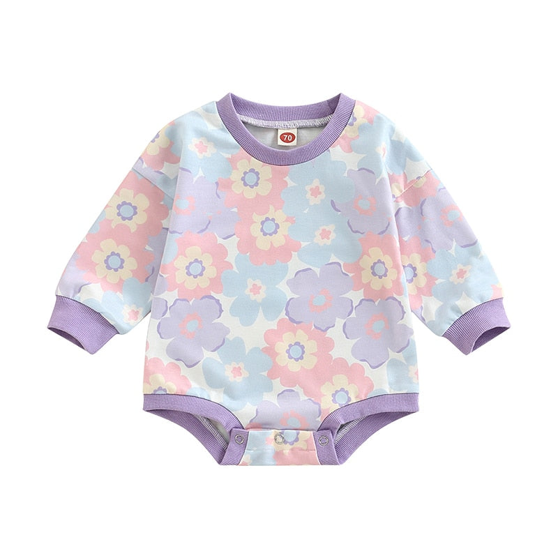 Adorable Floral Rompers for Your Little Princess: Perfect for Spring and Fall