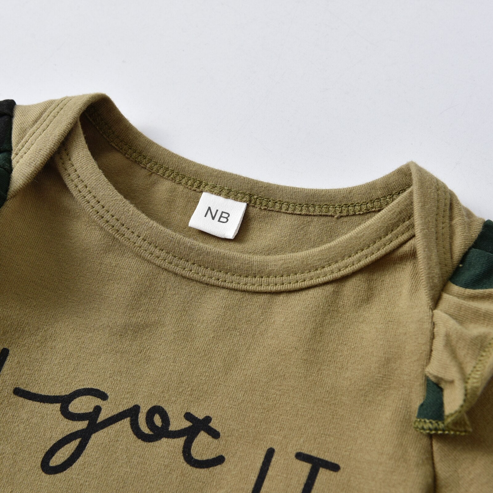 Cute 3Pcs Newborn Baby Girl Clothes Set with Letters Printed Romper Top