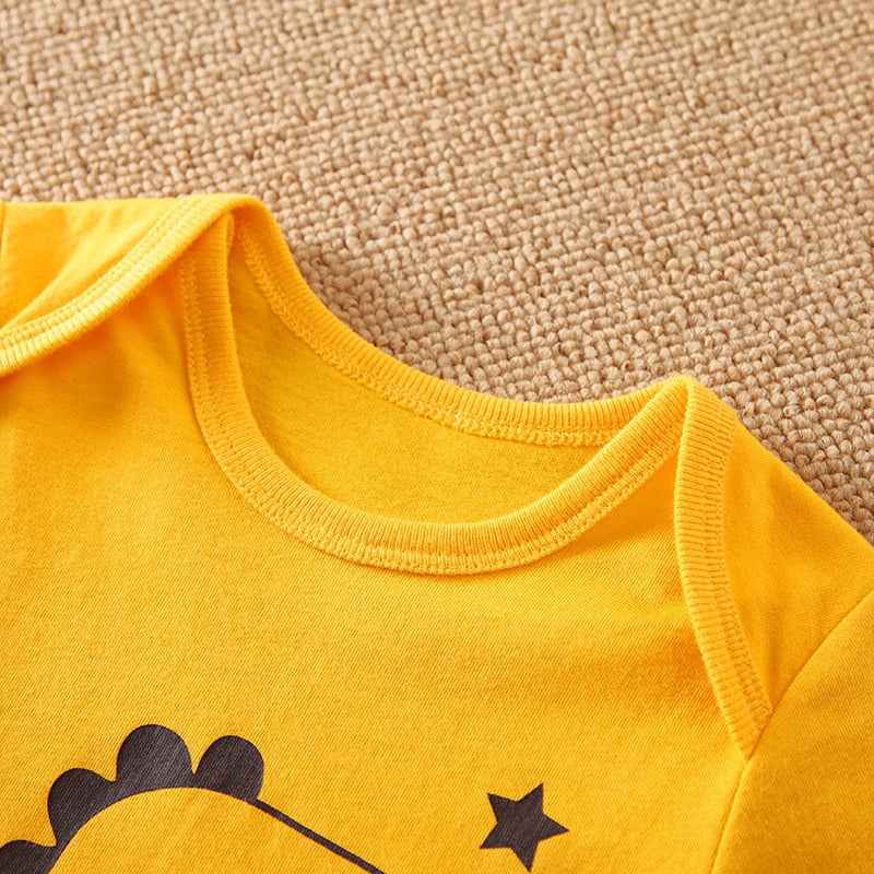 Adorable Dinosaur Printed Summer Outfits for Newborn Boys