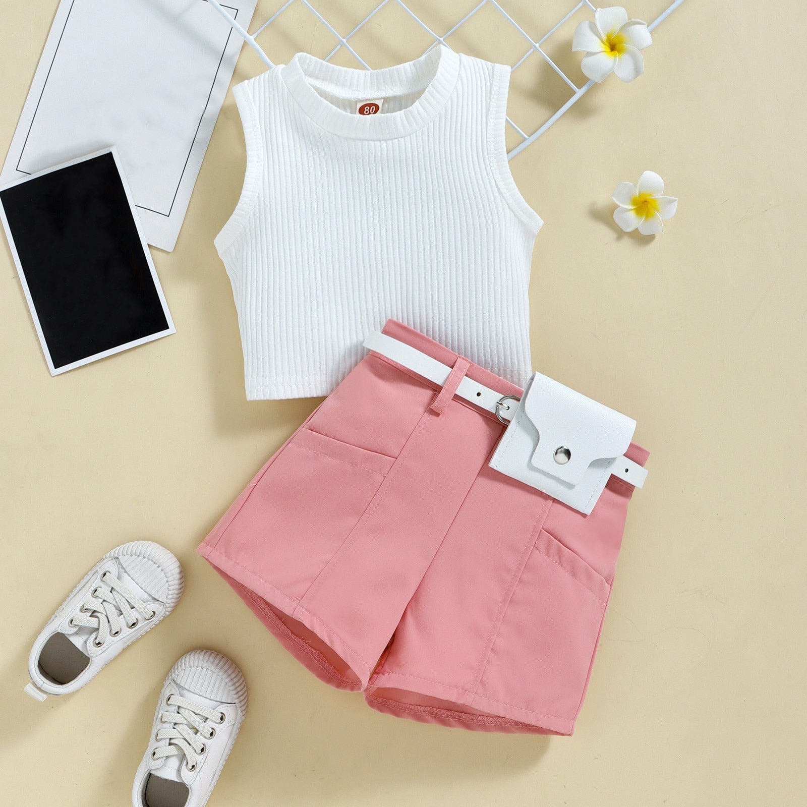 Stylish and Comfy 3-Piece Summer Outfit Set for Infant Baby Girls