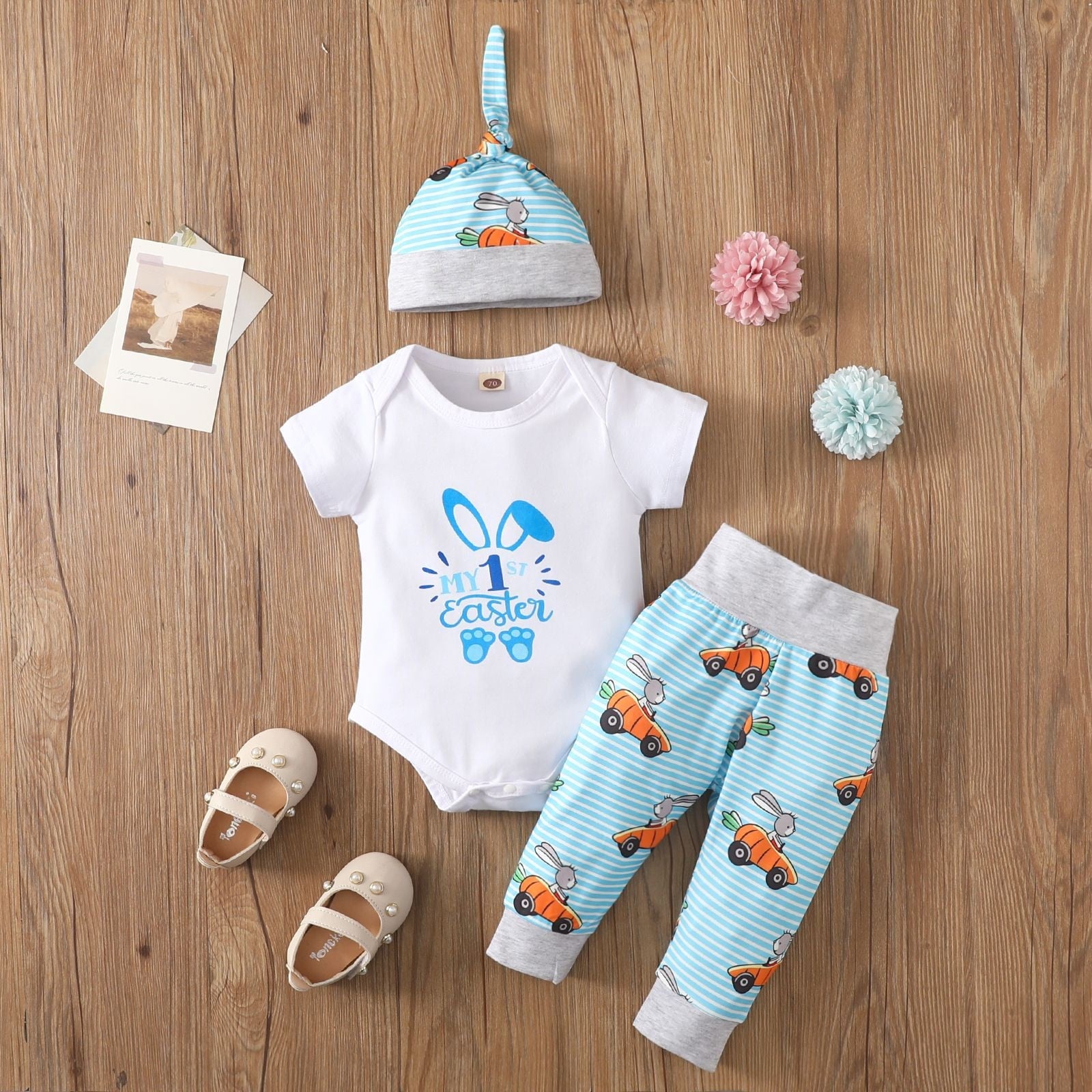 Get Your Little Bunny Ready for Easter with this Adorable Infant Baby Clothes Set!